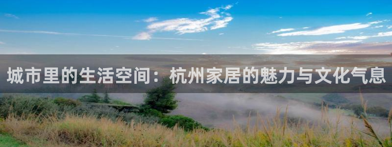 ug环球买分卖分：城市里的生活空间：杭州